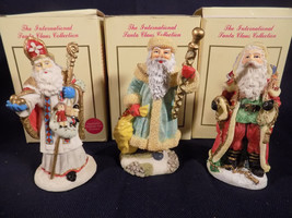  3 International Santa Clause Collection Figurines - Russia Netherlands Czech - £22.50 GBP