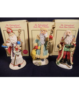  3 INTERNATIONAL SANTA CLAUSE COLLECTION FIGURINES - RUSSIA NETHERLANDS ... - £23.66 GBP