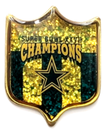 Dallas Cowboys Super Bowl XXVII Champions Pin NFL Star Glitter Shield De... - $17.76 CAD