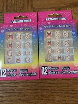 Fashion Nails Press On Kids 12 Pieces 2 Boxes - £9.40 GBP