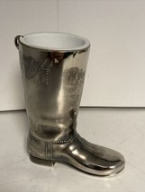 Vtg Heavy English Silver Plated Riding Boot Stirrup 1.5oz Lined Cup Barware - $87.07