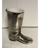 Vtg Heavy English Silver Plated Riding Boot Stirrup 1.5oz Lined Cup Barware - $1,657.77 MXN