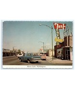 Vintage Moses Lake Street View Turf Cafe Derby Room Cars Truck WA Postcard - $110.35 MXN Vintage Moses Lake Street View Turf Cafe Derby Room Cars Truck WA Postcard - $110.35 MXN