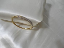 Department Store 18k Gold Plated Silver 7&quot; Fancy Bangle Bracelet A1008 $100 - $33.25