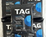 (5) TAG Deodorizing Face &amp; Body Wipes  Vit E, Aloe Vera, Chamomile, 15 w... - £14.61 GBP