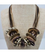 Vintage Estate Statement BIG Gold Tone Beaded Necklace 21 Inch - $561.28 MXN