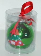 Ganz EX17055 Christmas Tree Ball Ornament Color Green Glass - £9.58 GBP