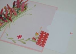 Lovepop LP2318 Floral Love Pink Pop Up Card White Envelope Cellophane Wrapped image 5