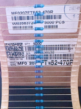 100Pcs MF0207FTE52-470R YAGEO Metal Film Axial Resistor 1% 470Ohm 0.6W - $4.95