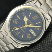 Genuine Vintage Citizen Automatic 8200 Japan Mens D/D Blue Watch 608j-a317027-6 - £21.55 GBP