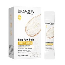 BioAqua Rice Raw Pulp Facial Mask for Night Time Natural Skincare Spa - 20 pack - £35.96 GBP