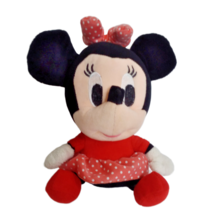 Disney Minnie Mouse Plush Polka Dot Dress and Bow Stuffed Toy Hanging Loop Doll - £5.63 GBP