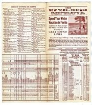 Greyhound Lines Bus Time Tables 1023 December 1933 Chicago New York Florida - £27.03 GBP