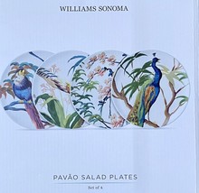 Williams Sonoma PAVAO Salad Plates Set of 4 Mixed New in Original Box - £56.51 GBP