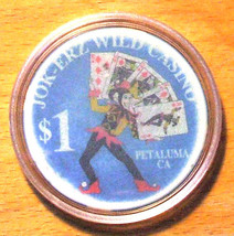 (1) $1. Jok-erz Wild Casino Chip - Petaluma, California - 1998 - $7.95