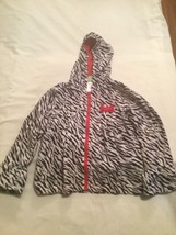 Size 6 Penelope Mack jacket hoodie zebra lightweight black white  - $14.59