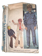 1975 Mc Call&#39;s #4785 - Boys Retro Unlined Jacket &amp; Flared Pants Pattern 6 - £3.00 GBP