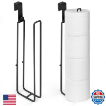 Black Over Tank Toilet Paper Holder - 4 Roll Tissue Storage - Wall Mount... - $44.86