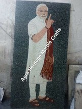 72&quot;x36&quot; Marble Mosaic Table Top Indian Prime Minister Narendra Modi Tapestry Art - £6,673.94 GBP