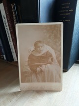 Old Cabinet Card Photo Baby w/ One Shoe and Sock, Rosebrook Studio Lancaster NH - £7.55 GBP