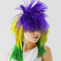 Mardi Gras Multi-Colored Punk Wig - £25.15 GBP