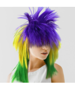 Mardi Gras Multi-Colored Punk Wig - £24.98 GBP