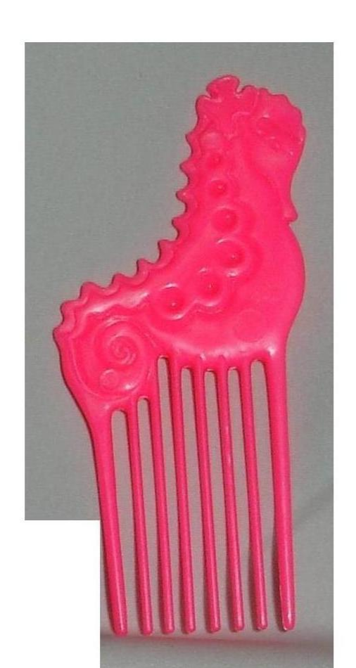 Primary image for Barbie doll Rose pink seahorse comb 1990s Mermaid packaging accessory