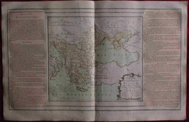 1766 Turquie Europeenne Avec Les Etats Turkey Old Map Balkan Brion Desnos Atlas - £114.84 GBP
