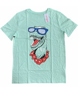 NWT Cat &amp; Jack Boys Short Sleeve Dinosaur with Flower T-Shirt, Teal, XXL... - £2.54 GBP