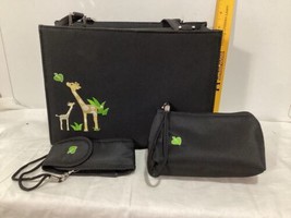 M.H.B. Purse Giraffe Eyeglass Case And Coin Purse. Black NWT - £16.57 GBP