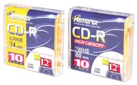 Memorex 650MB/74-Minute 8X CD-R Media (10-Pack with Paper Sleeves) - £15.81 GBP