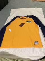 Men&#39;s Mitchell &amp; Ness Maize Michigan Wolverines Legendary Slub Raglan LS... - £23.91 GBP