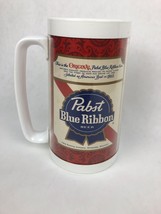 Vtg Thermo Serve Pabst Blue Ribbon Beer Tall Plastic Insulated Mug - FSTSHP - £12.59 GBP