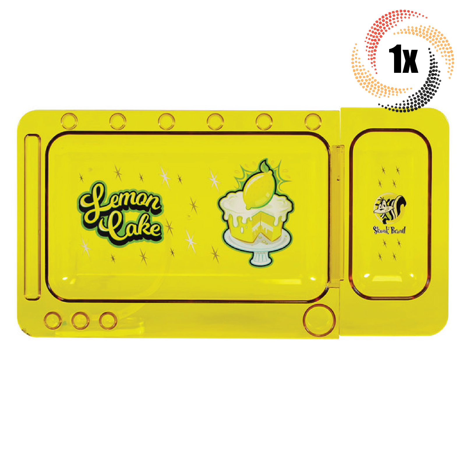 Primary image for 1x Tray Skunk Brand Multifunctional Rolling Tray | Lemon Cake Yellow Design