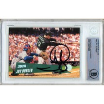 Jay Buhner Seattle Mariners Auto 2000 Stadium Club Baseball BAS Autograph Slab - £117.83 GBP