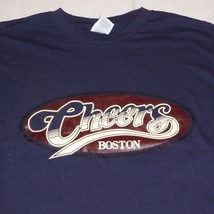 Cheers Boston MA Blue Graphic T Shirt Mens Extra Large XL Short Sleeve Cotton - $9.90