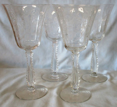 Fostoria Heather Tall Water Goblet Glass 7 7/8&quot;, Set of 4 - $39.59