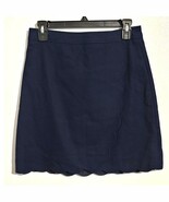 J Crew Scalloped A-line Faux Wrap Mini Skirt Blue 2 - $34.19 CAD
