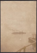 French Battlecruiser &quot;Marseillaise&quot; in Kingston, Jamaica Photo (1916) - £13.93 GBP