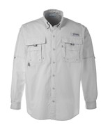 Men&#39;s Columbia PFG Bahama Fishing Shirt XL Long Sleeve Button Up Cool Gray - €20,79 EUR