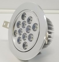 DI) Dimmable 12W Cool White LED Ceiling Recessed Lights Downlight Silver - €16,94 EUR