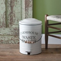 Farmhouse Metal Waste Basket - £71.93 GBP