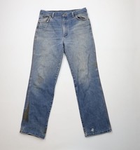 Vintage 80s 90s Wrangler Mens 34x32 Thrashed Straight Leg Denim Jeans Bl... - $44.50