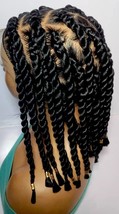 Twist Knotless Box Braids Wig Full Lace Baby Hair Braided Wig Removable ... - $118.80