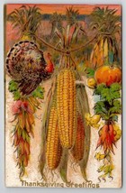 Thanksgiving Greetings Turkey And Corn Bundle Postcard K29 - £4.75 GBP