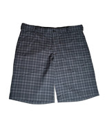 Nike Golf Shorts Mens Dri-Fit Flat Front Gray Black Plaid Casual Stretch... - $33.83 CAD