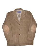 Pendleton Corduroy Jacket Mens L Khaki Brown Cotton Sport Coat Blazer Style - £52.37 GBP