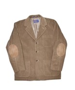 Pendleton Corduroy Jacket Mens L Khaki Brown Cotton Sport Coat Blazer Style - £52.58 GBP