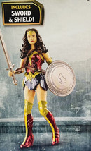 Wonder Woman 6in Action Figure Shield Sword - Mattel 2015 DC Comics - Ne... - £30.50 GBP