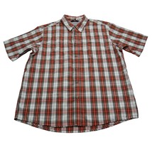 Wrangler Shirt Mens Large Red Plaid Western Stretch Outdoor Hike Button Up  - £14.70 GBP